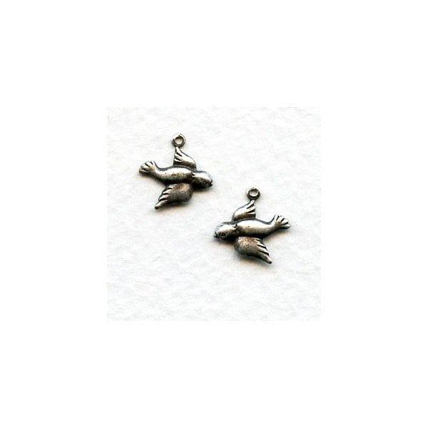 Baby Sparrow's First Flight Oxidized Silver (6 pairs)
