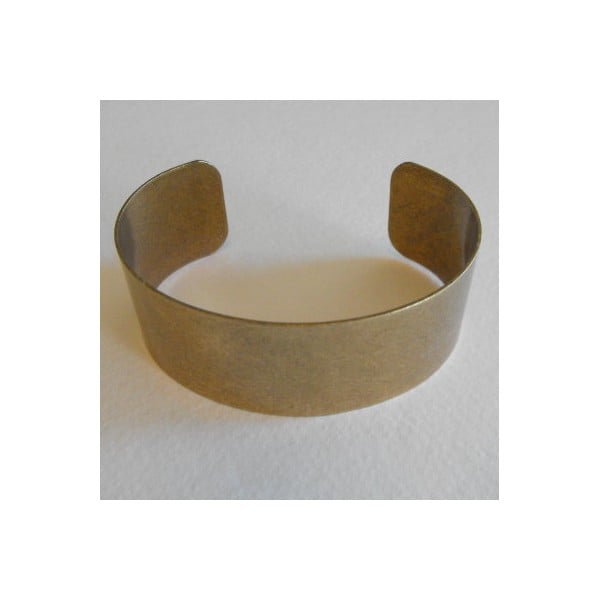 Men's Smooth Oxidized Brass Smooth Cuff 28mm (1)