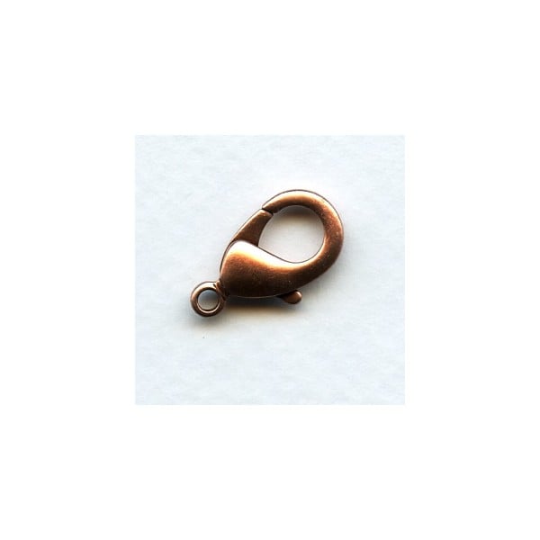 Lobster Claw Clasps 19mm Oxidized Copper (6)