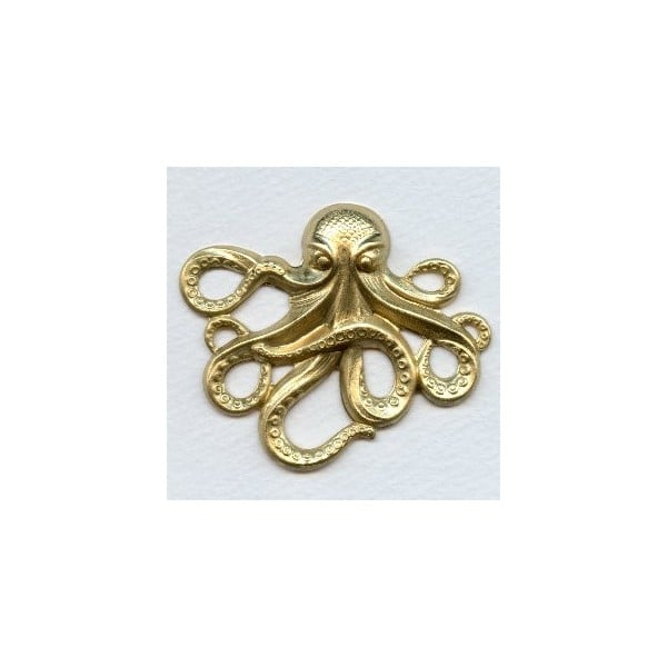 Large Octopus Raw Brass Stamping 63mm (1)