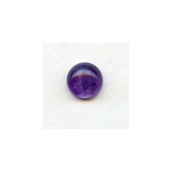 Amethyst Gemstone Cabochons 9mm Round (2)