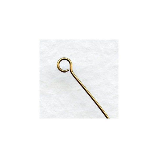 Extra Thin 24 Gauge Eye Pins Oxidized Brass 2 Inches