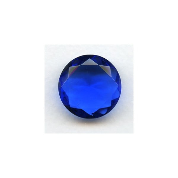 Sapphire Glass Round 25mm Unfoiled Jewelry Stone (1)