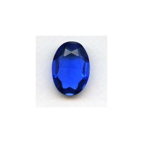 Sapphire Glass Oval Unfoiled Jewelry Stone 25x18mm (1)