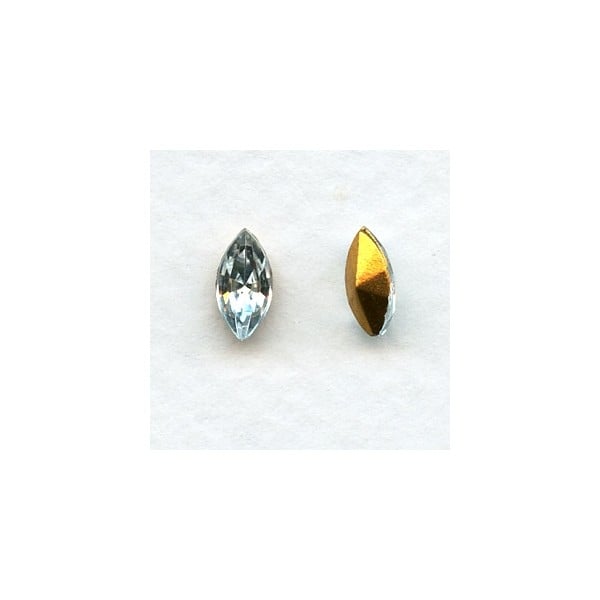 Crystal Czech Glass 8x4mm Navette Stones (12)