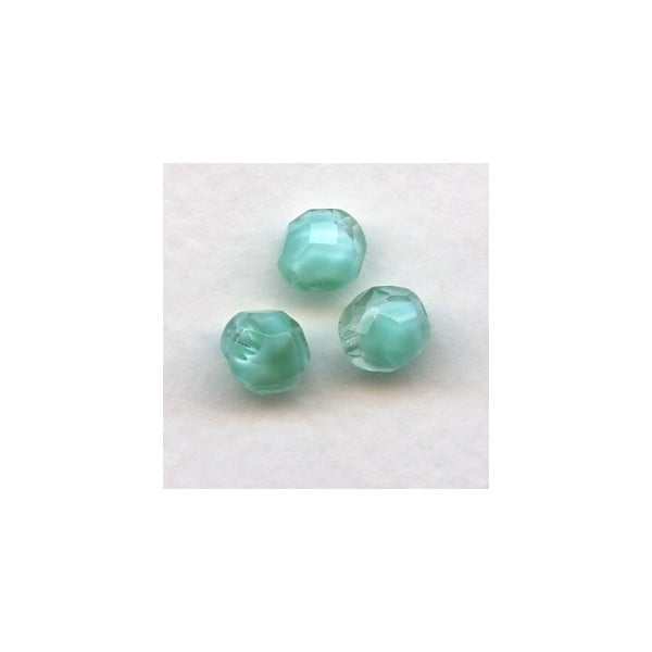 Crystal Mint Glass Faceted Beads Round 8mm (24)