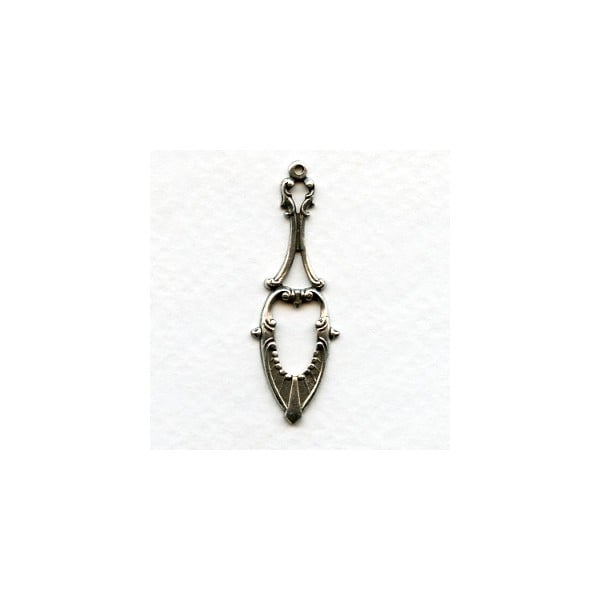 Delicate Detail Pendants Oxidized Silver 42mm (6)
