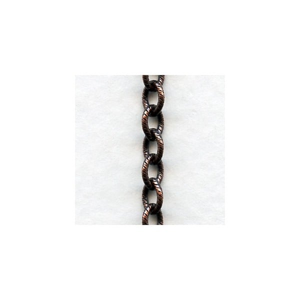 Textured Cable Chain Oxidized Copper The BEST! (3ft)