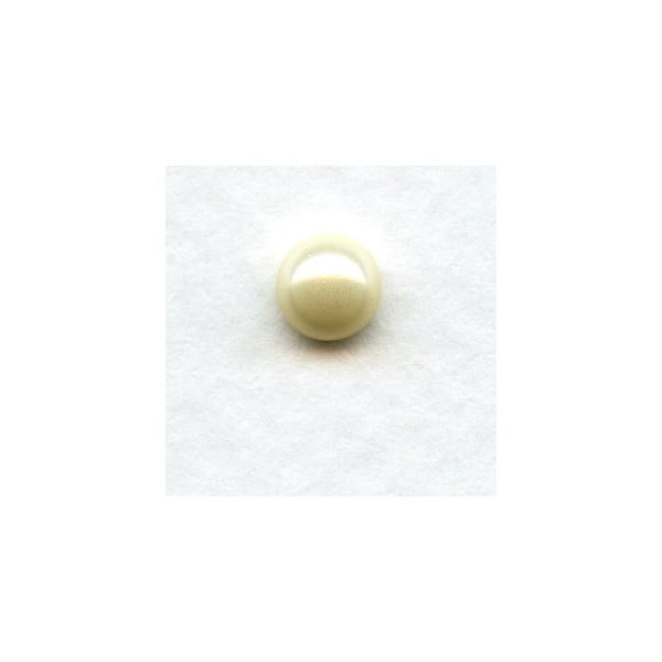 Glass Based 5mm Pearl Cabochons Round Creme (12)
