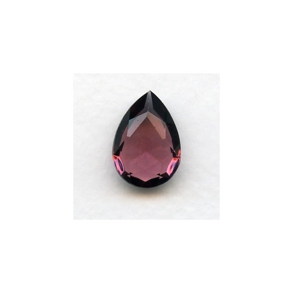 ^Amethyst Pear Shape Glass Jewelry Stone 18x13mm