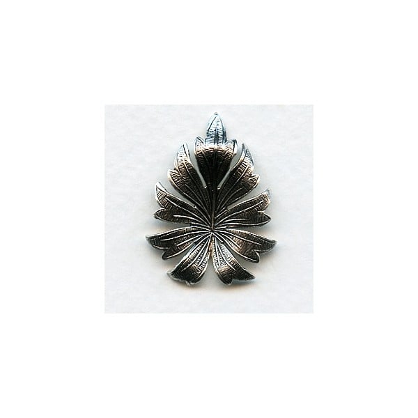 Beautiful Dapt Leaf Oxidized Silver 31mm (3)