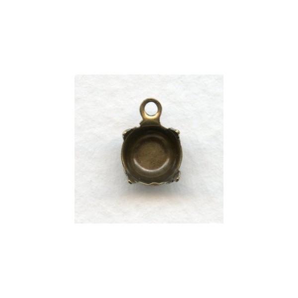 Round 7mm Settings Oxidized Brass (12)