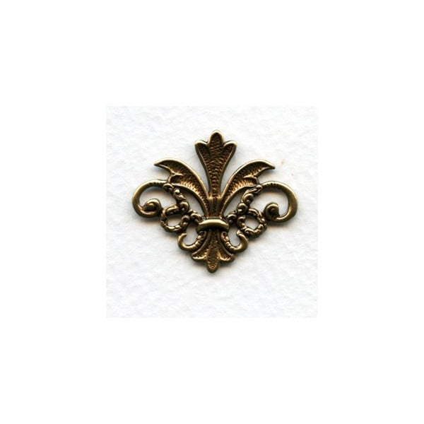Finial Details Fleur-de-Lis Oxidized Brass 29mm (2)