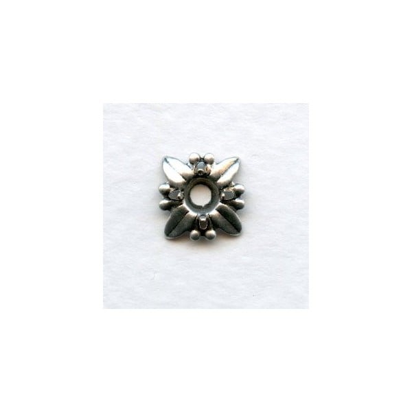 Starburst 4mm Settings Oxidized Silver (12)