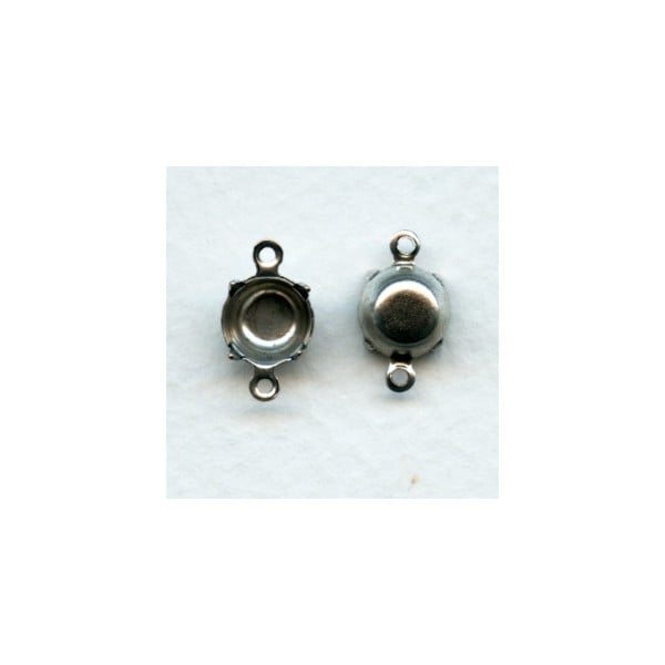 Round Setting Connectors 39ss Oxidized Silver (12)