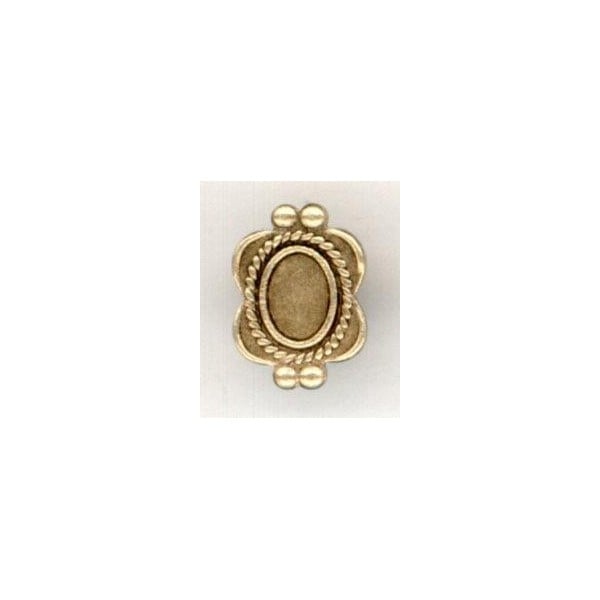 ^Ornate Details Solid Oxidized Brass Settings 6x4mm