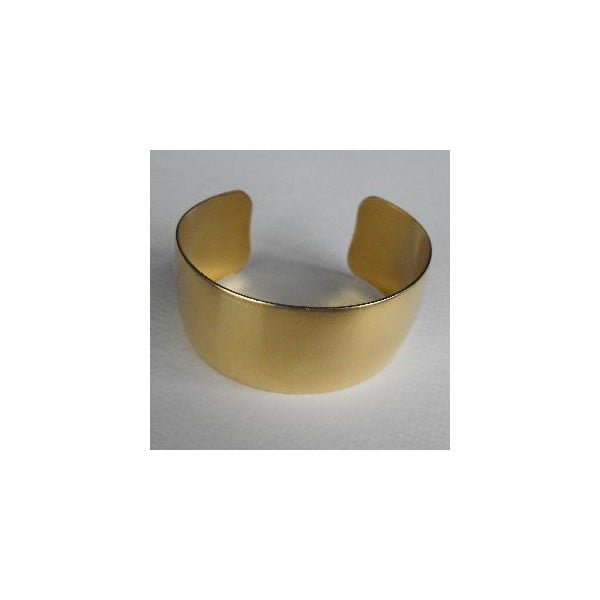 Smooth Raw Brass Flat Cuff 28mm (1)