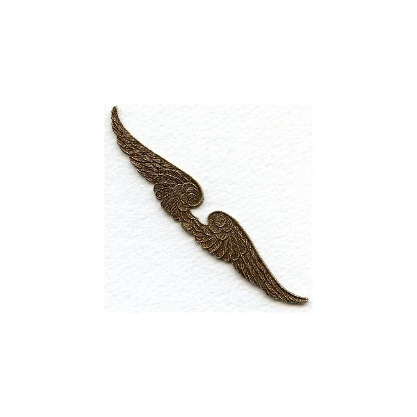 Wings Stampings Solid Back 90mm Oxidized Brass (2)