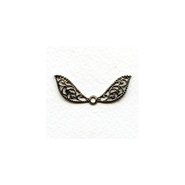 Fantasy Wings Oxidized Silver Filigree 41mm (6)