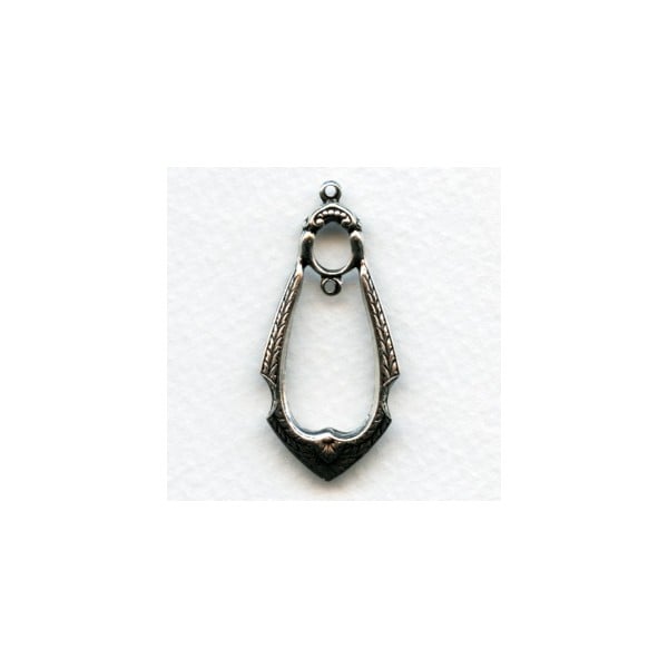 Fantastic Pendant Hoop Drop Oxidized Silver (6)