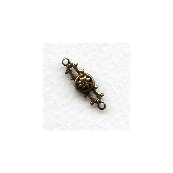 Starburst Connector Oxidized Brass 18mm (12)