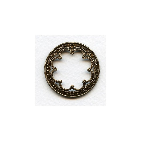 Framework for 25mm Cabochons Oxidized Brass (3)