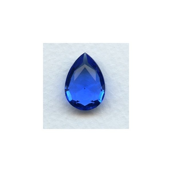 Sapphire Pear Shape Glass Jewelry Stone 18x13mm