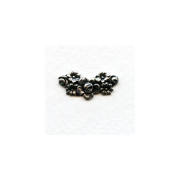 Floral Design 23mm Swag Oxidized Silver (6)