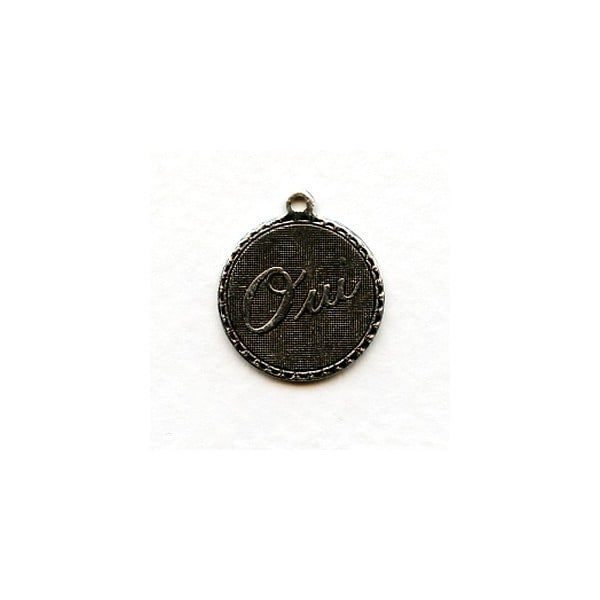 Oui Pendant French Charms Oxidized Silver (6)