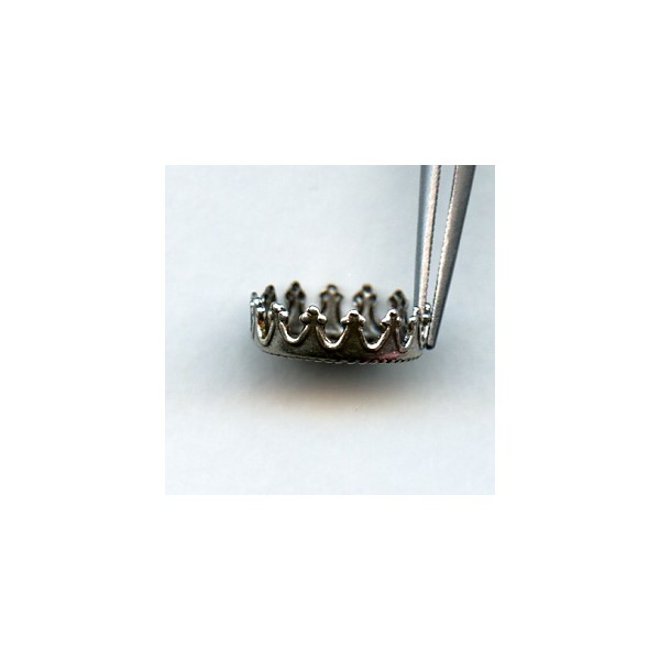 Crown Edge Settings 13mm Oxidized Silver (12) - Image 2