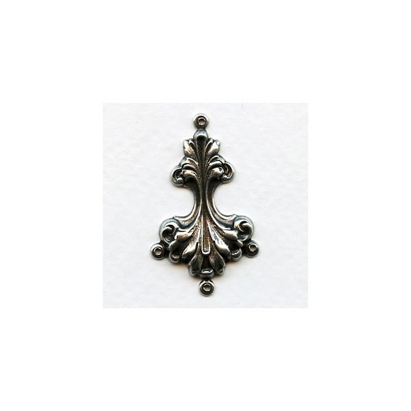 Rococo Connectors Oxidized Silver 38mm (6)