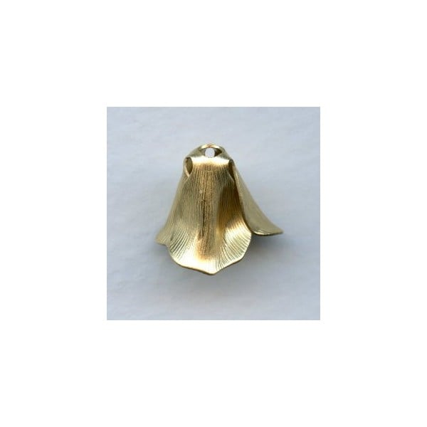 Textured Petal Flower 12mm Raw Brass (6)
