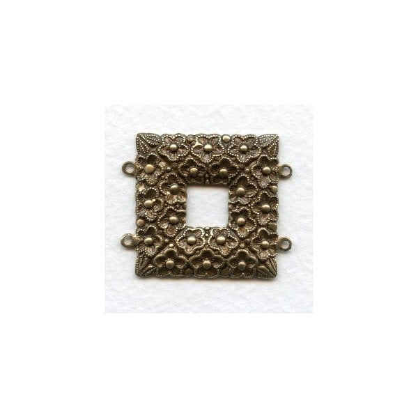 Floral Square Frame Connector with Four Loops (1)