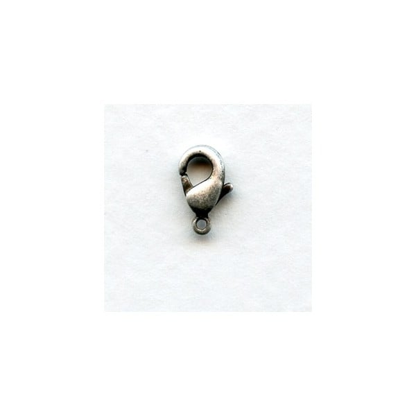 Tiny Lobster Claw Clasps Oxidized Silver 10x5mm (12)