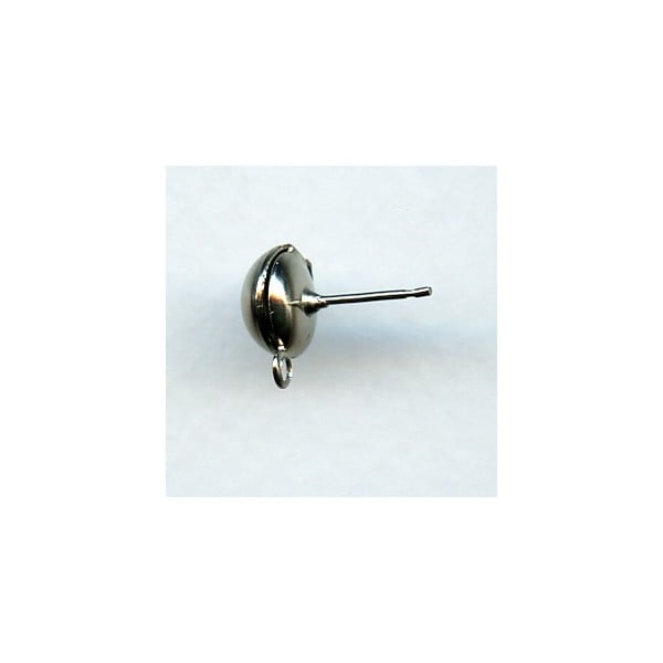 Half Ball Stainless Post Earring Tops 8mm (6 pairs) - Image 2