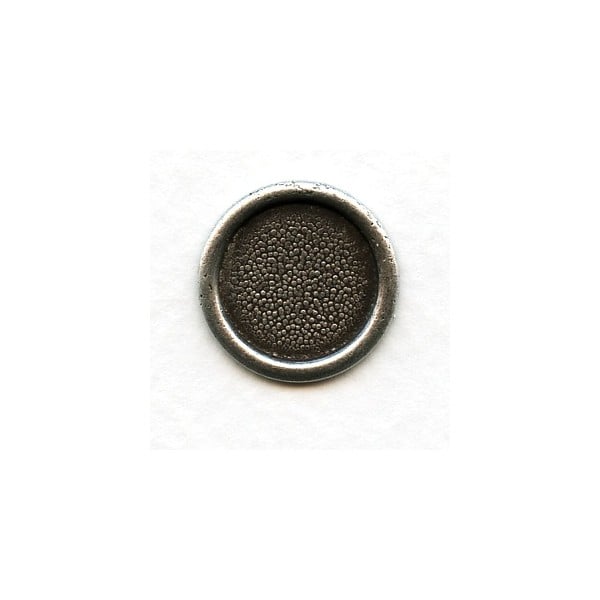 Simple 15mm Setting Bases Oxidized Silver (6)
