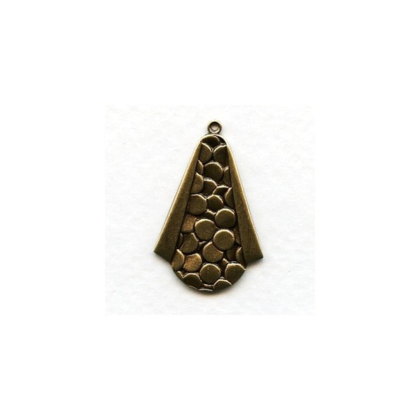 ^Bubbles Texture Pendants Oxidized Brass 29mm (2)