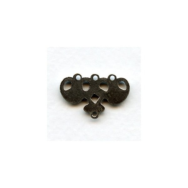 Bold Three Strand Connectors Oxidized Silver (2) - Image 2