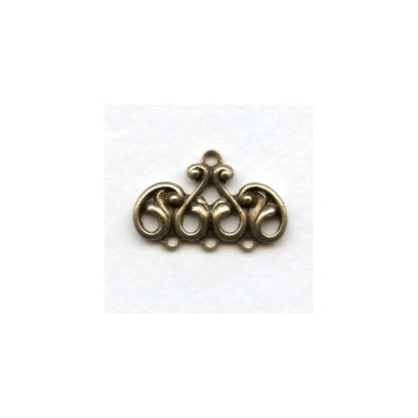 Bold Three Strand Connectors Oxidized Brass (2)