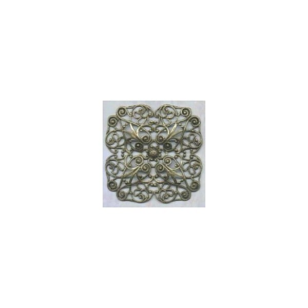 ^Ornate 51mm Filigree Oxidized Brass (1)