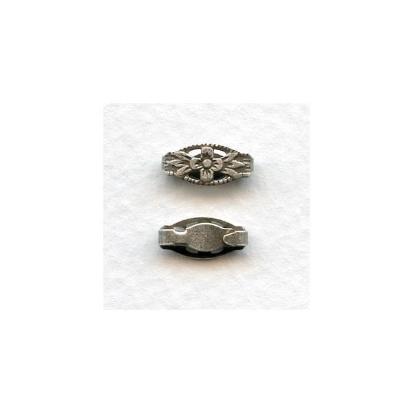 Fancy Snap Clasps Bails or Connectors Oxidized Silver