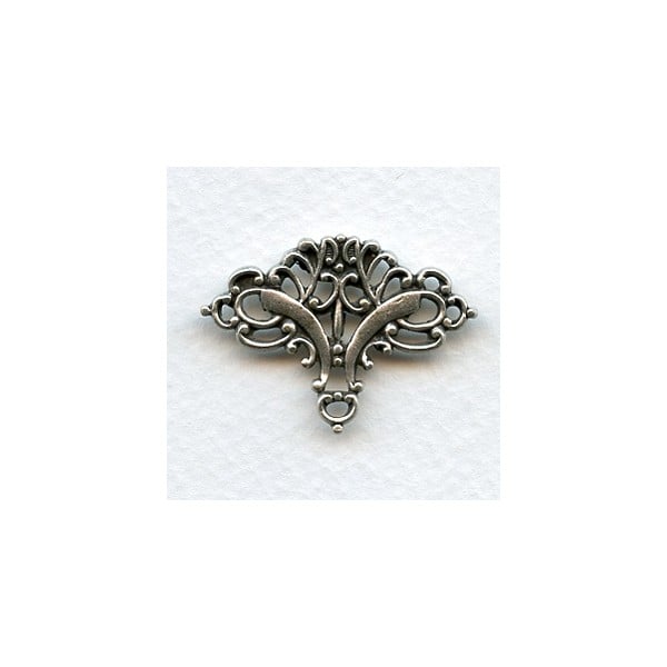 Ornate Embellishment Old World Solid Oxidized Silver (1)