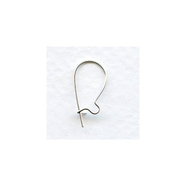 Sterling Silver Kidney-Shaped Earring Wires Six Pairs