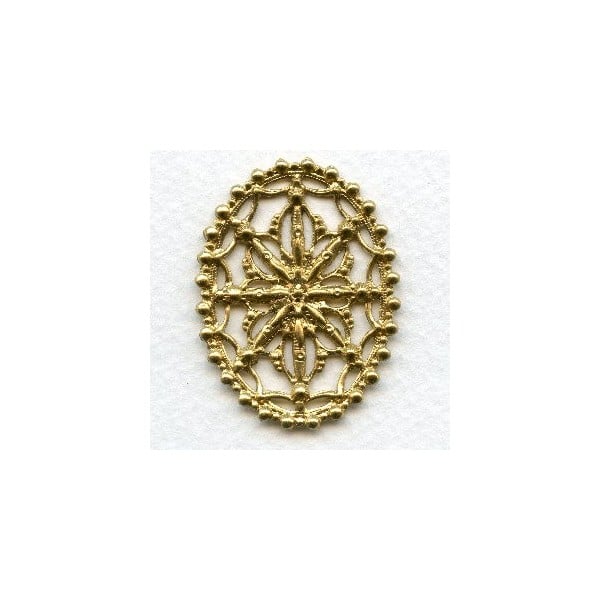 Victorian Oval with Openwork Raw Brass 41x31mm (1)