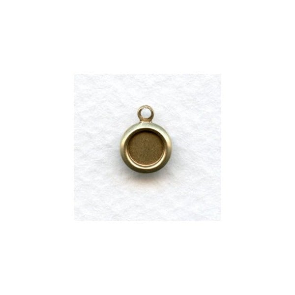 Perfectly Simple 5mm Setting Pendants Oxidized Brass (12)