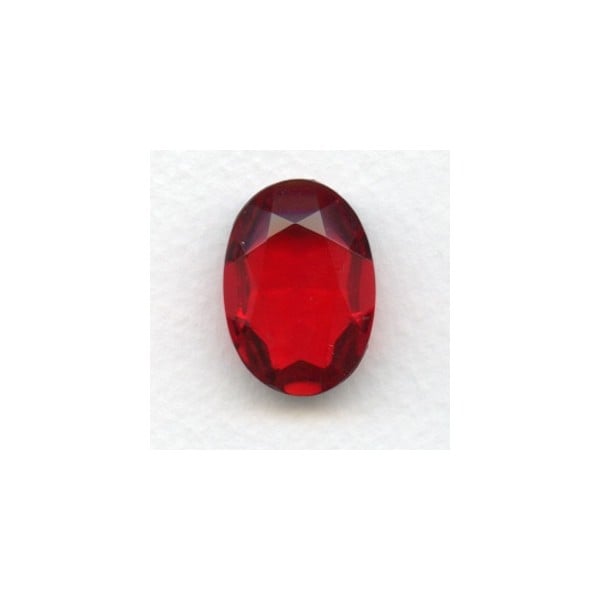 Ruby Glass Oval Unfoiled Jewelry Stone 25x18mm