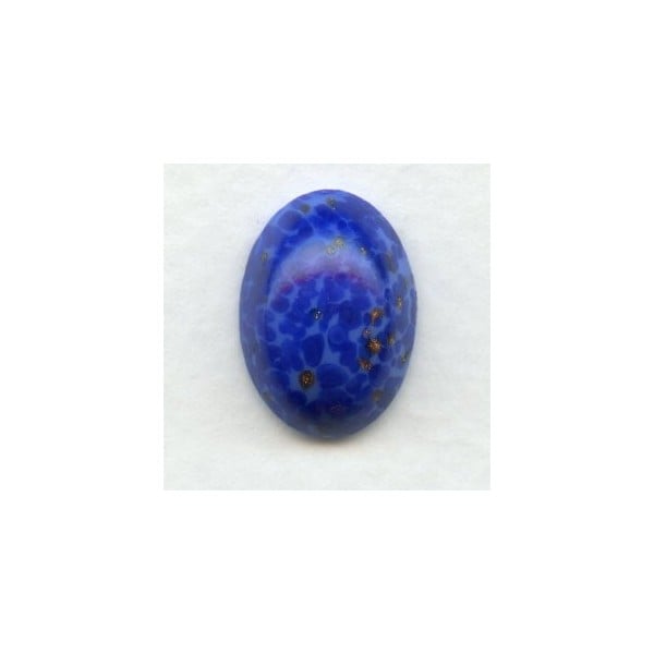 Lapis Blue Glass Cabochon 18x13mm (1)