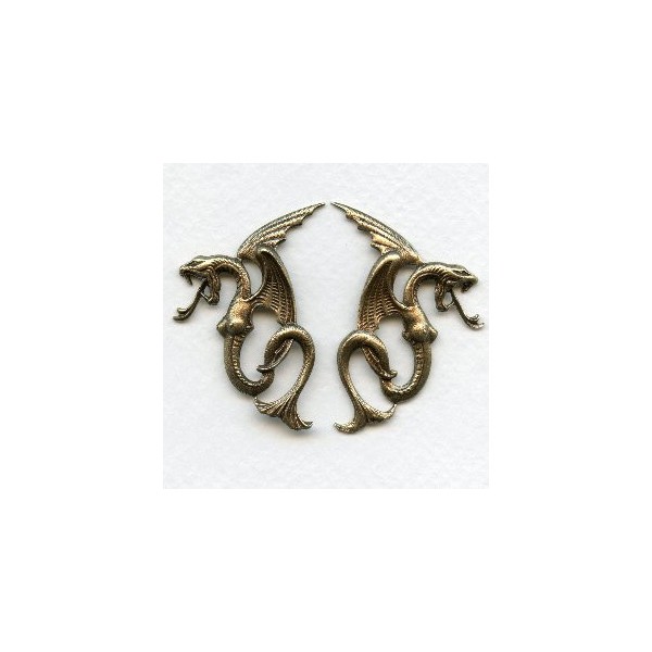 Echinda Dragons Oxidized Brass Right and Left