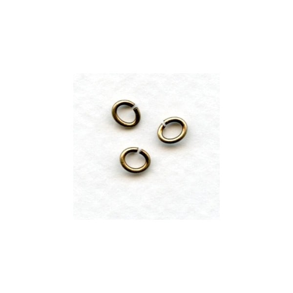 Small Oval Jump Rings 19G Oxidized Brass 5.5x4.5mm (100+)