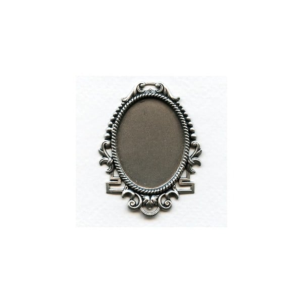 Dynamic Setting 40x30mm Oxidized Silver (1)
